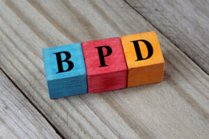 BPD (Borderline Personality Disorder) acronym on wooden background