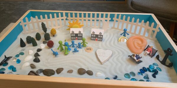 sand-tray-therapy Picture of Sand Tray used in Therapy