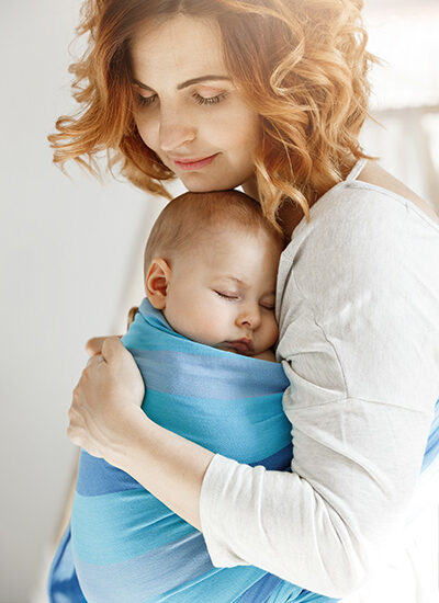 Young mother with her baby